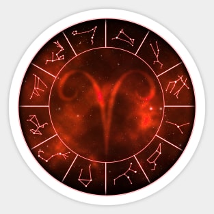 Aries Zodiac Symbol Sticker